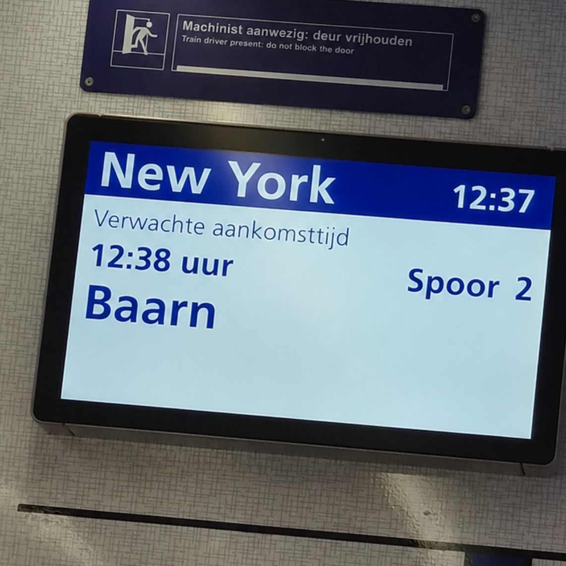 Het volgende station is New York
